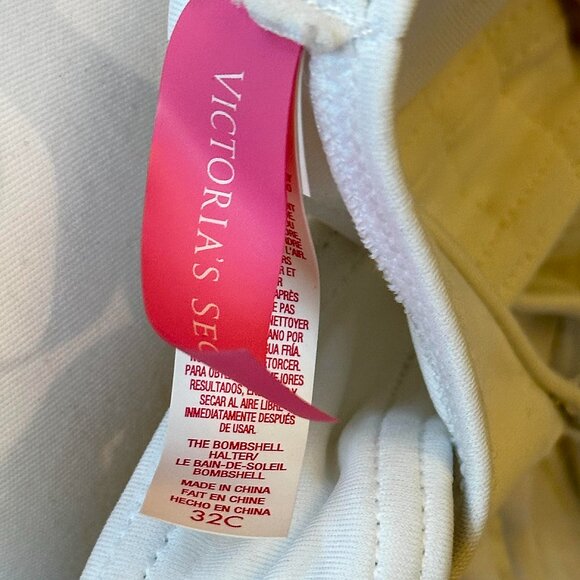 Victoria's Secret Longline Strappy Bikini Top & Rhinestone Shine Bottoms 32C | M - Picture 4 of 8